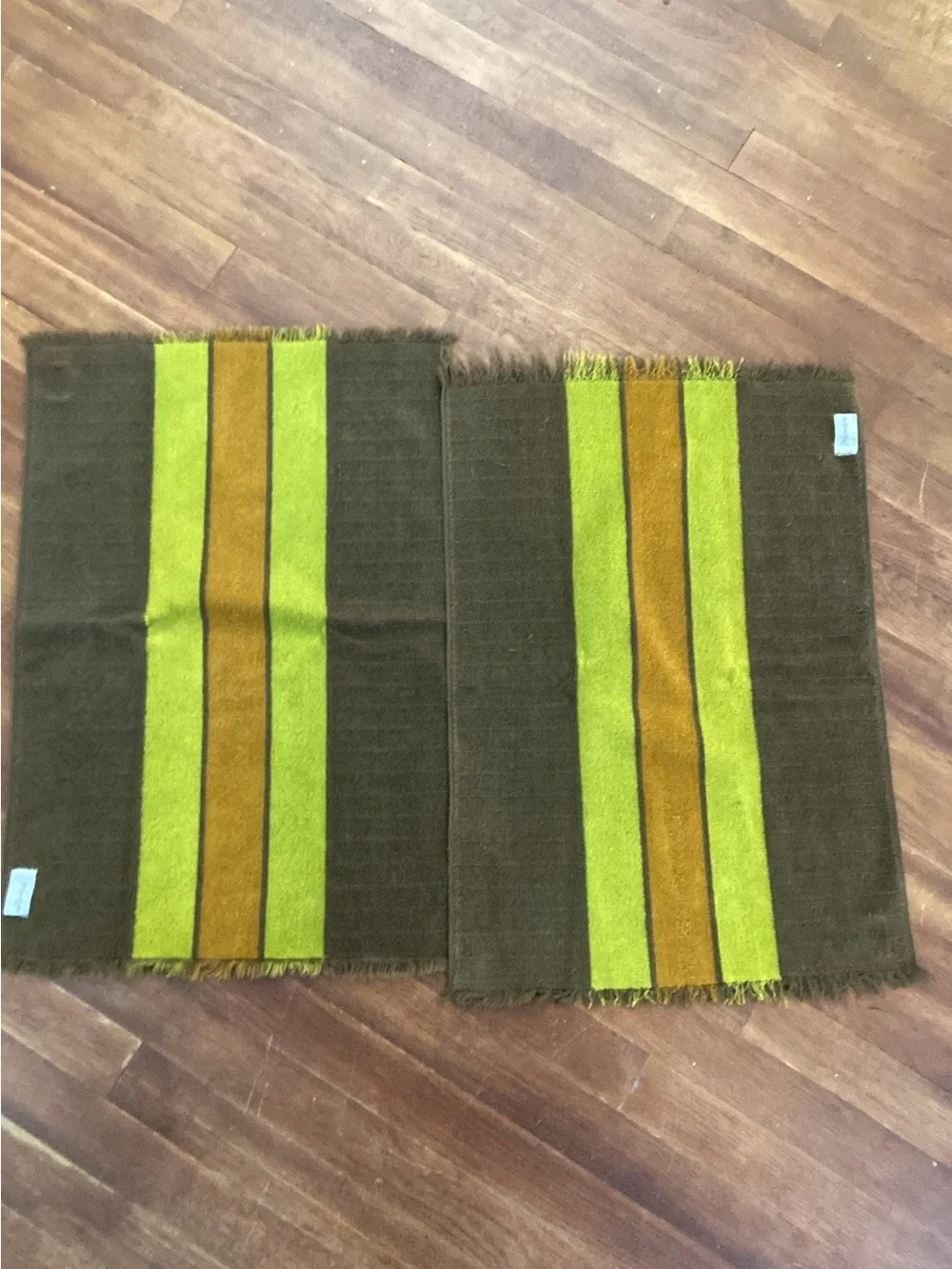 2 Yves Saint Laurent Fieldcrest MCM vintage hand towels designer 24” x 17” as i